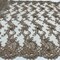 1 Yard Sage 3D Beaded Floral Embroidered Lace Fabric on Polyester Mesh, 52” Wide
